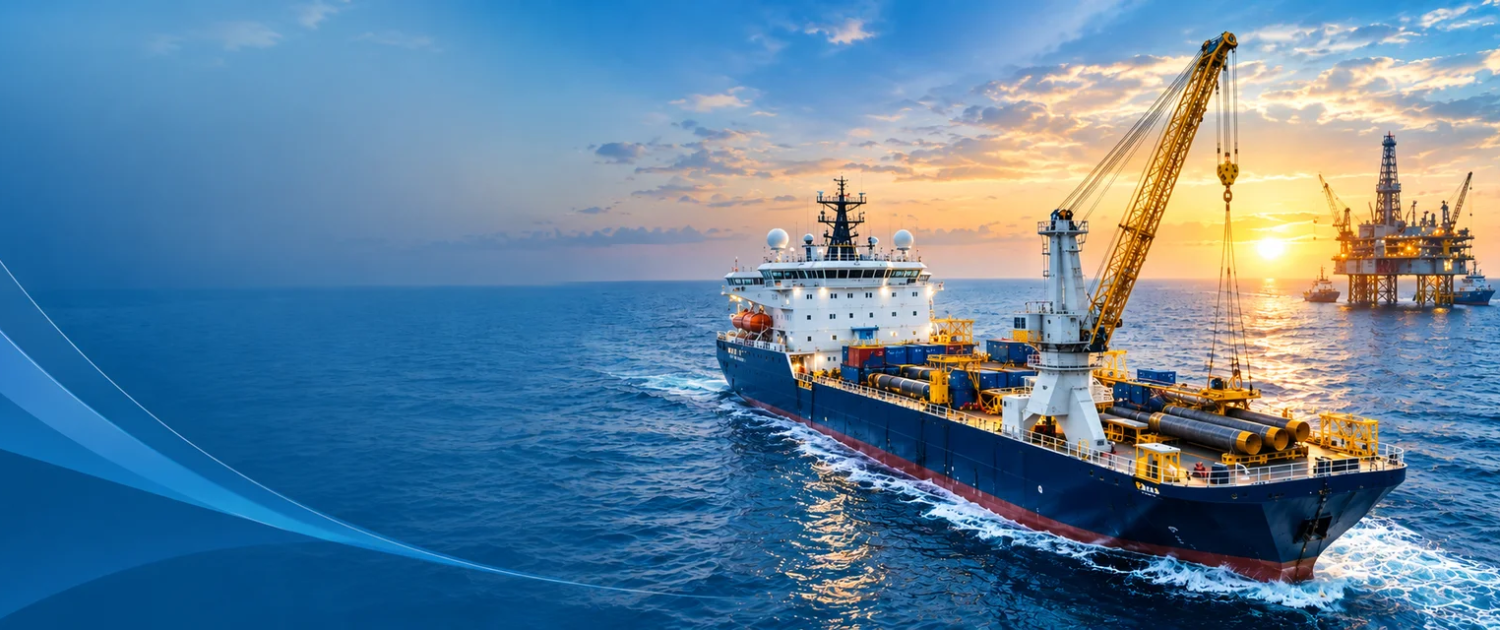 Offshore-Support-Vessel-at-Sunset