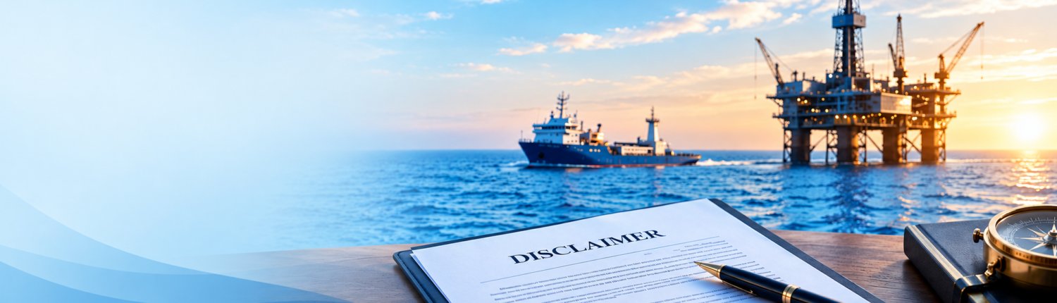 Maritime Disclaimer at Golden Hour